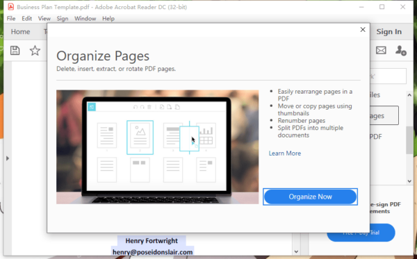 aranging pages in pdf for mac